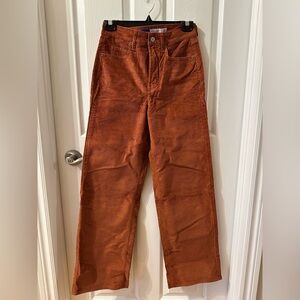Old Navy Rust Corduroy Wide Leg Jeans
